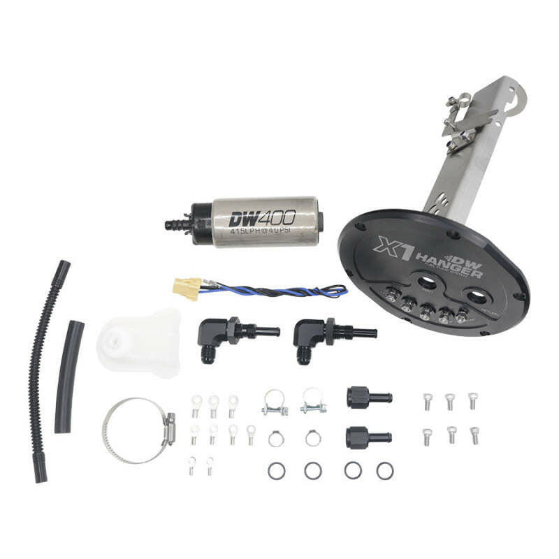 DeatschWerks 89-93 Nissan S13 R32 Skyline (non-GTR) X1 Series Fuel Pump Module w/ DW400 Pump Fuel Pump Hangers DeatschWerks