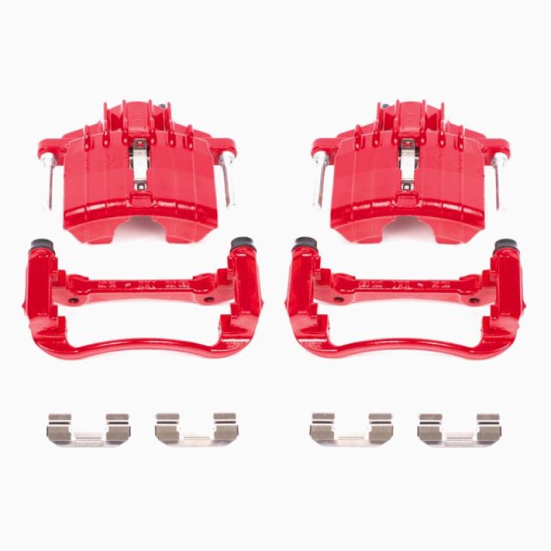 Power Stop 04-05 Chevrolet Classic Front Red Calipers w/Brackets - Pair Brake Calipers - Perf PowerStop