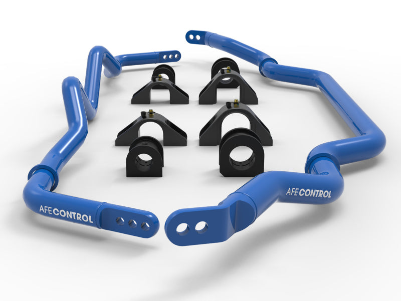 aFe 16-21 Infiniti Q50/Q60 3.0L (tt) Front and Rear Sway Bar Set Blue Sway Bars aFe