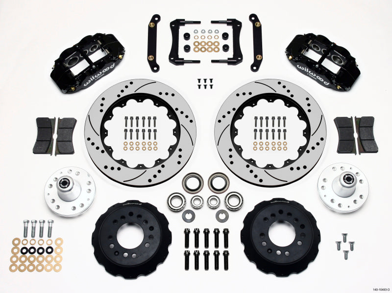 Wilwood Narrow Superlite 6R Front Hub Kit 14.00in Drilled 79-81 Camaro Big Brake Kits Wilwood