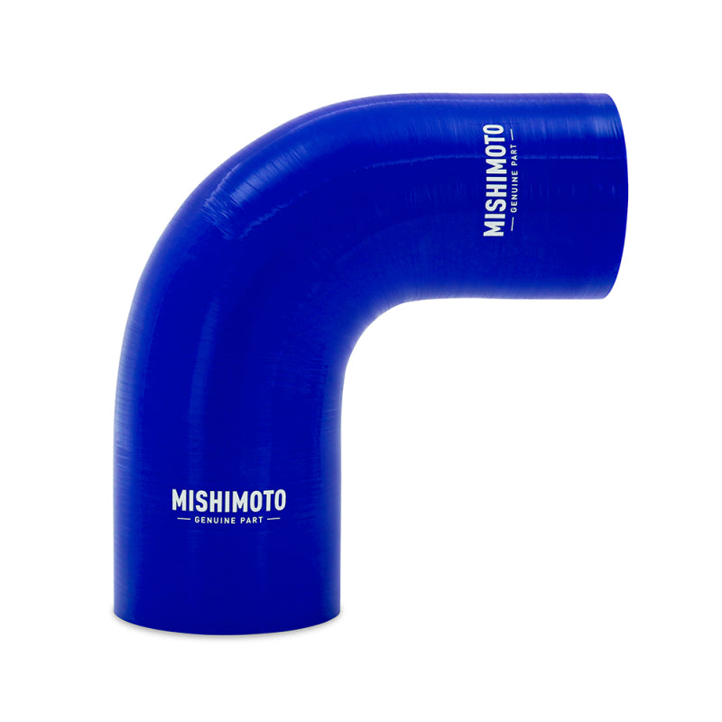 Mishimoto Silicone Reducer Coupler 90 Degree 2.75in to 3in - Blue Silicone Couplers & Hoses Mishimoto