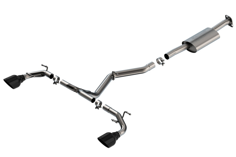 Borla 22-23 Subaru BRZ/Toyota GR86 2.4L RWD AT/MT S-Type Catback Exhaust - Black Chrome Tips Catback Borla