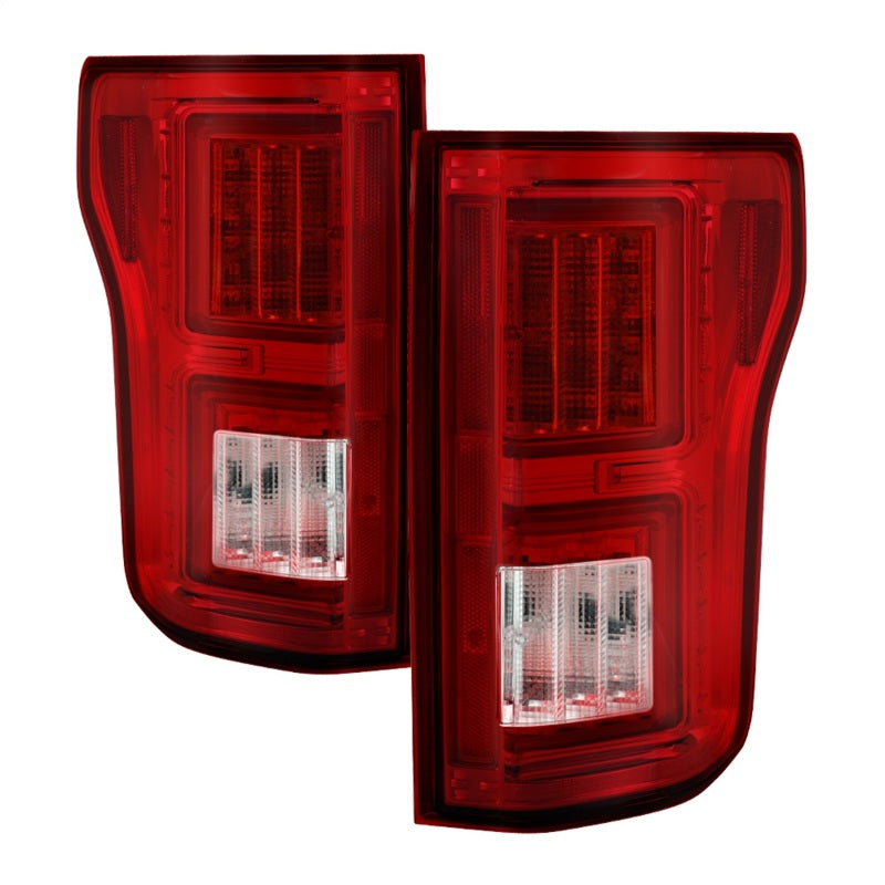 Spyder 18-19 Ford F-150 (w/o Blind Spot Sensor) LED Tail Lights - Red Clear (ALT-YD-FF15018-LED-RC) Tail Lights SPYDER