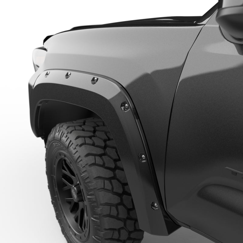 EGR 16+ Toyota Tacoma w/Mudflap Bolt-On Look Color Match Fender Flares - Set - Black Fender Flares EGR