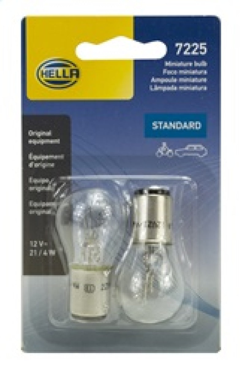 Hella Bulb 7225 12V 21/4W Baz15D S8 (2) Bulbs Hella