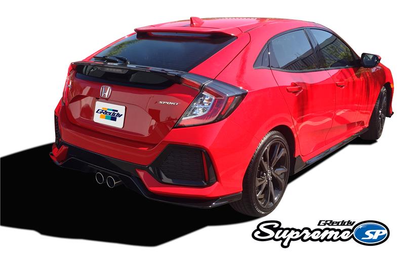 GReddy 2017+ Honda Civic Sport Hatchback 76mm Supreme SP Cat-Back Exhaust Catback GReddy