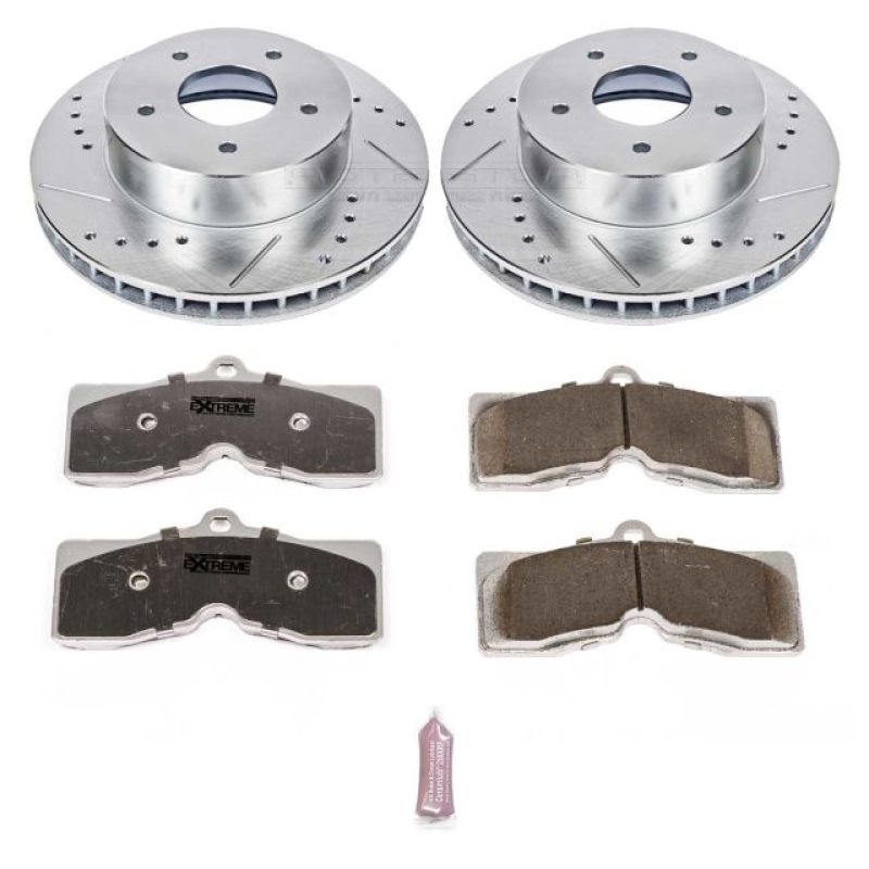 Power Stop 63-82 Chevrolet Corvette Front Z26 Street Warrior Brake Kit Brake Kits - Performance D&S PowerStop