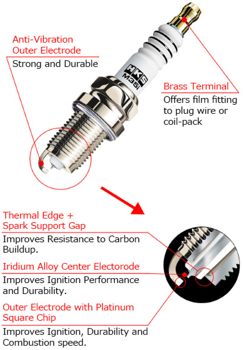 HKS 08 Lancer Evolution GSR/MR M-Series Spark Plugs (Heat Range 9) - Single Spark Plugs HKS