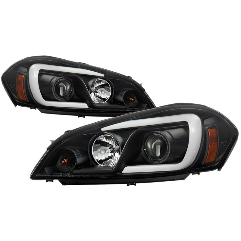 Spyder 06-13 Chevy Impala / 06-07 Chevy Monte Carlo Projector Headlights - Light Bar - Black Headlights SPYDER