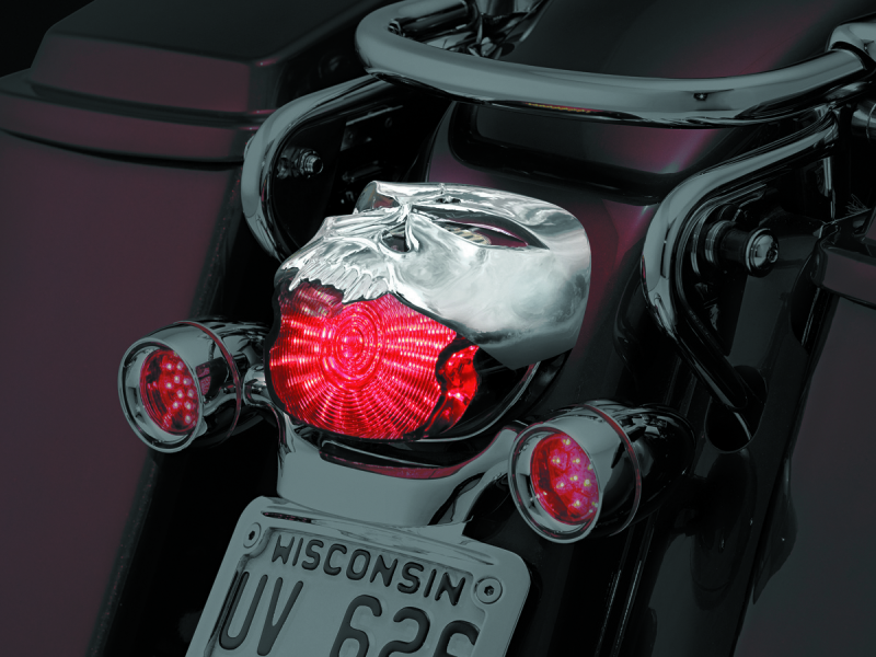 Kuryakyn Zombie Taillight Cover Chrome Tail Lights Kuryakyn