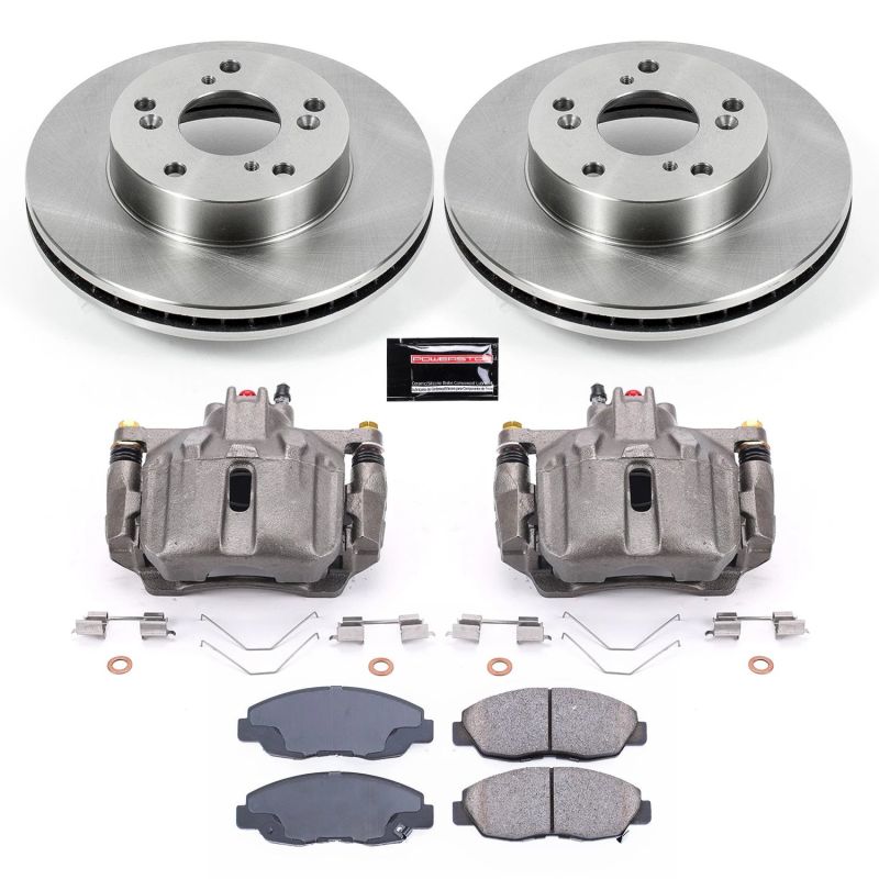 Power Stop 12-15 Honda Civic Front Autospecialty Brake Kit w/Calipers Brake Kits - OE PowerStop