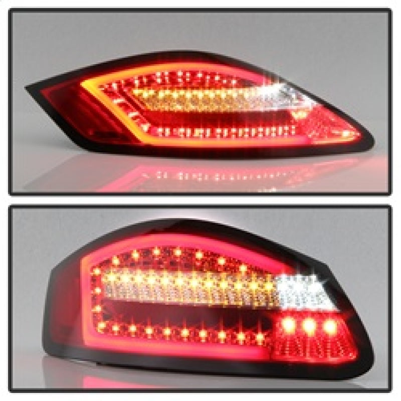 Spyder Porsche 987 Cayman 06-08 / Boxster 05-08 LED Tail Lights - Red Clear ALT-YD-P98705-LED-RC Tail Lights SPYDER