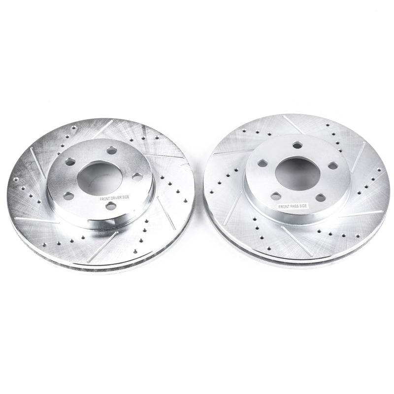 Power Stop 07-10 Chevrolet Cobalt Front Evolution Drilled & Slotted Rotors - Pair Brake Rotors - Slot & Drilled PowerStop