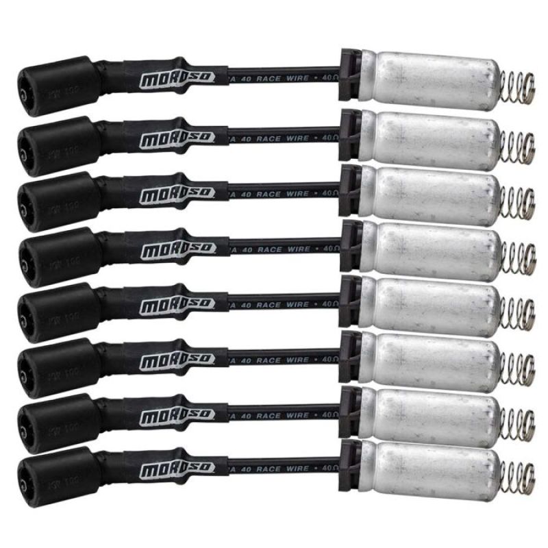 Moroso GM LS Ignition Wire Set - Ultra 40 - Unsleeved - Coil-On - 8in Wire - Black Spark Plug Wire Sets Moroso