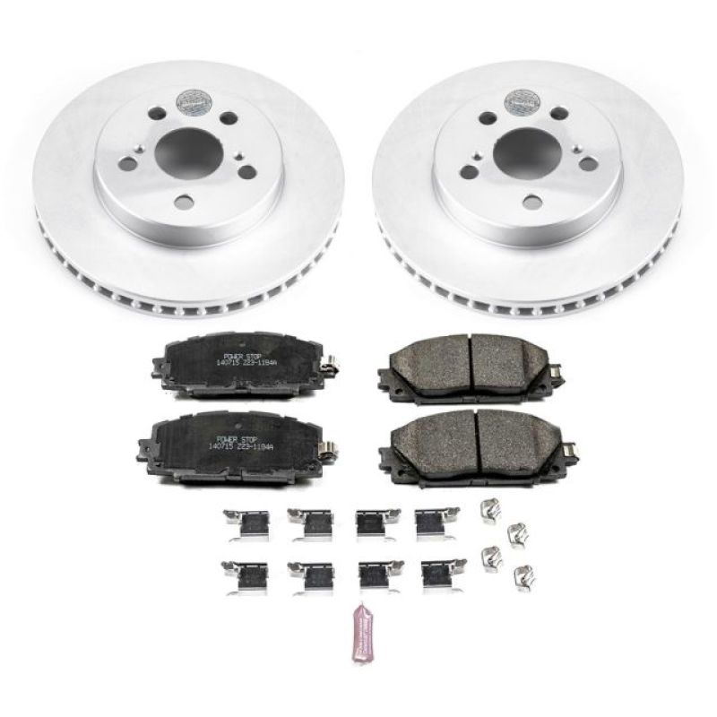 Power Stop 16-18 Toyota Prius Front Z17 Evolution Geomet Coated Brake Kit Brake Kits - Performance Blank PowerStop