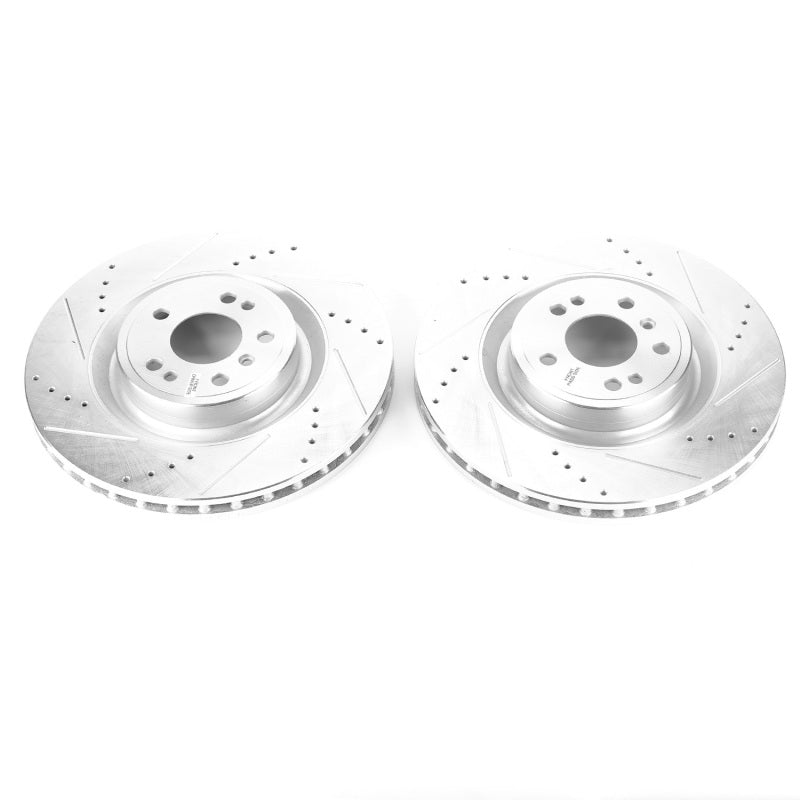 Power Stop 13-16 Mercedes-Benz GL350 Front Evolution Drilled & Slotted Rotors - Pair Brake Rotors - Slot & Drilled PowerStop