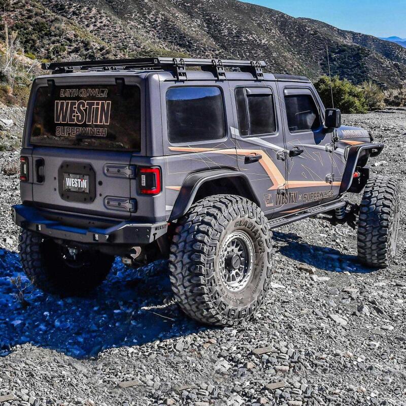 Westin 18-25 Jeep Wrangler JL XTS Rear Bumper - Textured Black Bumpers - Steel Westin
