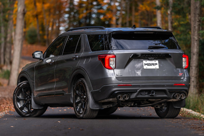 MBRP 20-21 Ford Explorer ST 3.0L EcoBoost Dual Rear Exit Axle Back w/ Quad Tip AL Exhaust System Axle Back MBRP