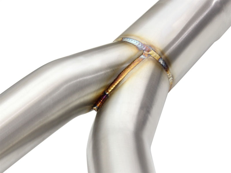 aFe MACHForce XP SS-304 Black Tip 3.0in-2.5in Dia Cat Back Exhaust 11-13 BMW 335i (E90/E92) 3.0L Catback aFe