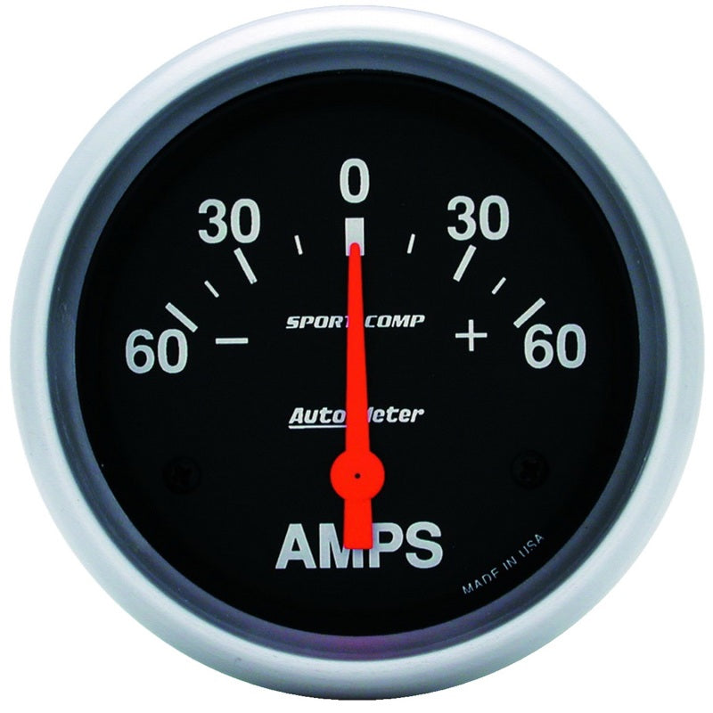 Autometer 2-5/8in Electric 60-0-60 Amps Ammeter Gauges AutoMeter