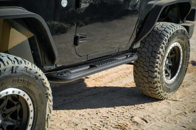 DV8 Offroad 07-18 Jeep Wrangler JK 2 Door Body/Pinch Weld Mounted Side Steps Side Steps DV8 Offroad