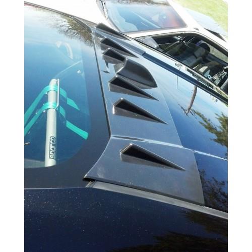 BLOX Racing 13-14 Scion/Subaru FR-S/BRZ Vortex Generator Fins with Shark Fin - ABS Black Vortex Generators BLOX Racing