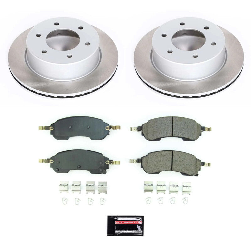 Power Stop 21-23 Ford Bronco Rear Semi-Coated Rotor Kit Brake Kits - Performance Blank PowerStop