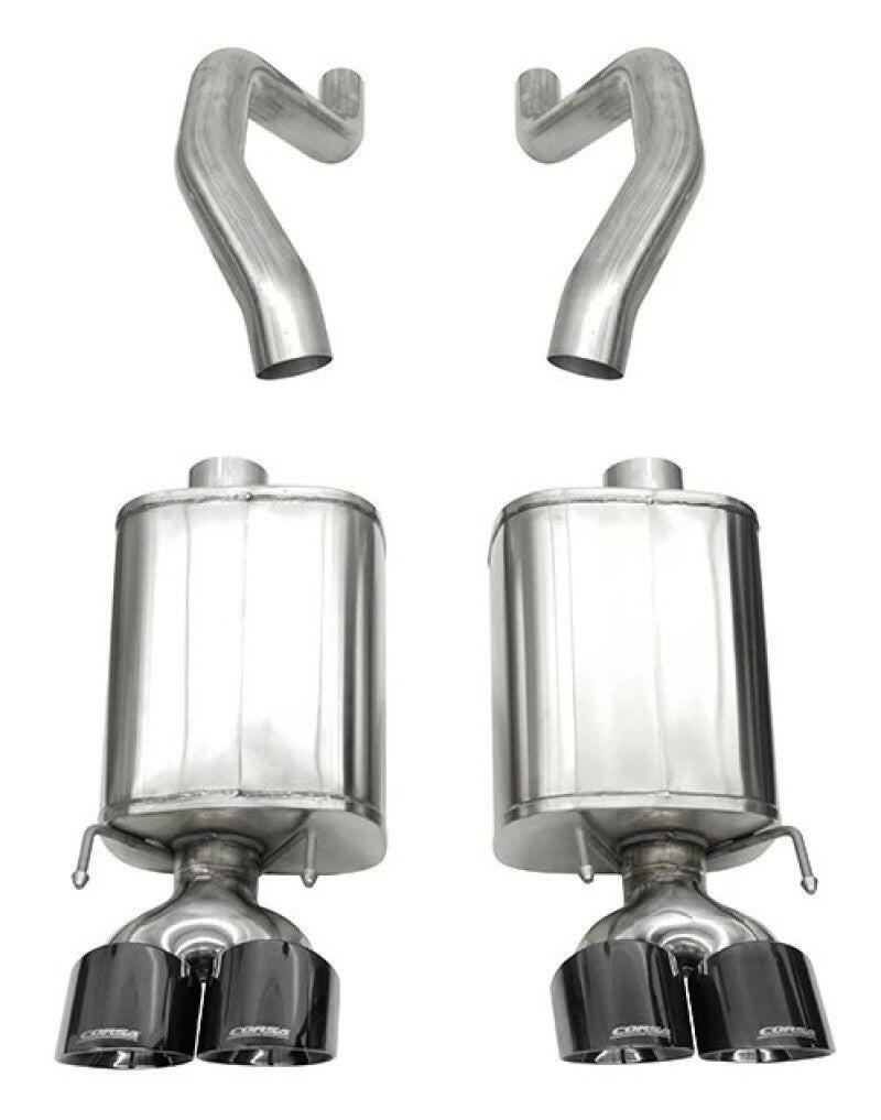 Corsa 06-13 Chevy Corvette C6 Z06 7.0L / 09-13 ZR1 6.2L Black PVD AxleBack Exhaust w/4.5in Twin Tips Axle Back CORSA Performance