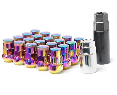 Wheel Mate Muteki SR35 Close End Lug Nuts w/ Lock Set - Black 12x1.25 35mm Lug Nuts Wheel Mate