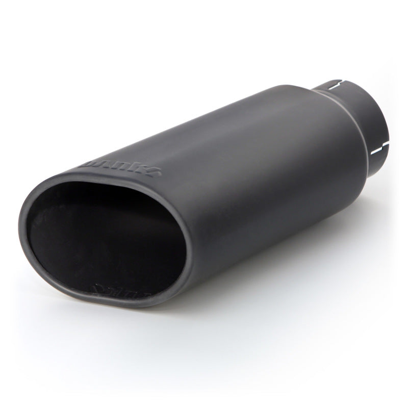 Banks Power Tailpipe Tip Kit - SS Obround Slash Cut - Black - 3.5in Tube - 4.38in X 5.25in X 13.38in Tips Banks Power