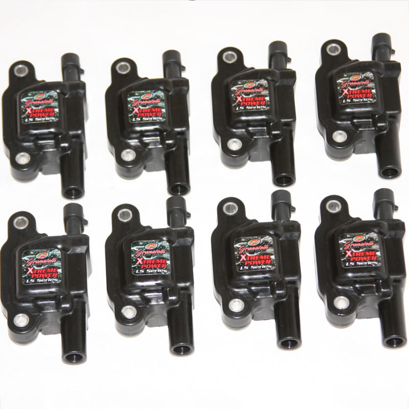 Granatelli 05-13 GM LS1/LS2/LS3/LS4/LS5/LS6/LS7/LS9/LSA/ Hi-Perf Coil Packs - Black (Set of 8) Ignition Coils Granatelli Motor Sports