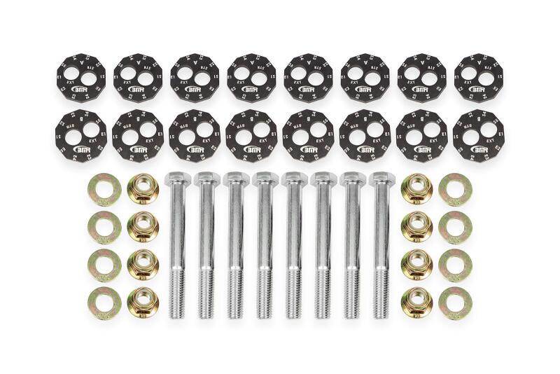 BMR 14-19 Chevrolet Corvette C7 Front & Rear Lower Control Arms Camber Bolt Kit - Black Anodized Camber Kits BMR Suspension