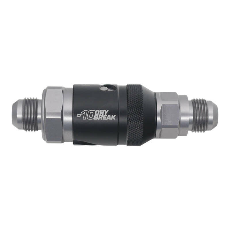 DeatschWerks 10AN Male Flare Quick Disconnect Dry Break Fitting - 2 Pieces Anodized Matte Black Fittings DeatschWerks