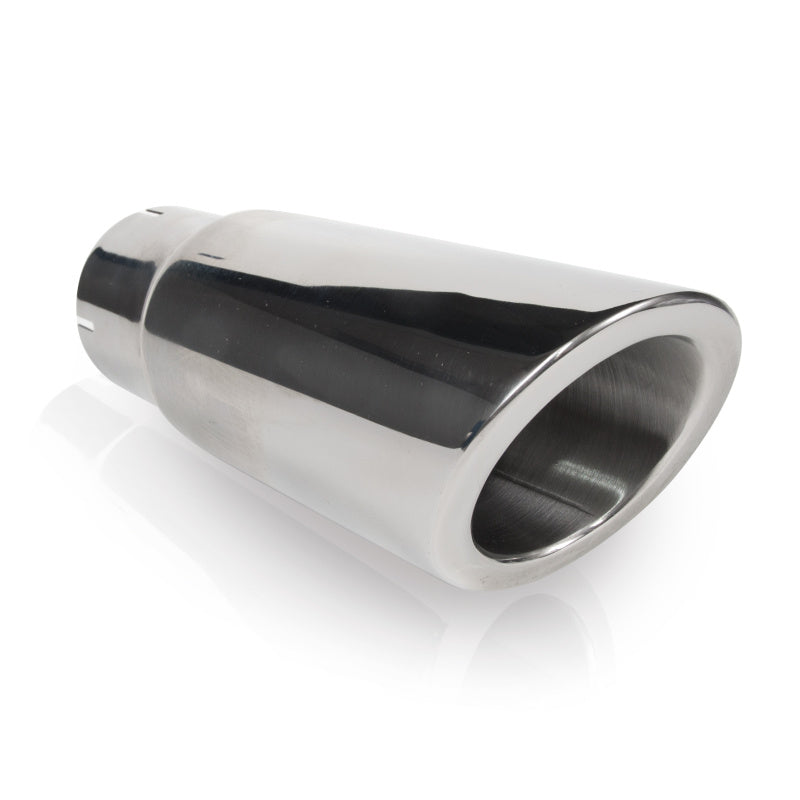 Stainless Works Single Wall Slash Cut Exhaust Tip - 3 1/2in Body 3in ID Inlet Tips Stainless Works