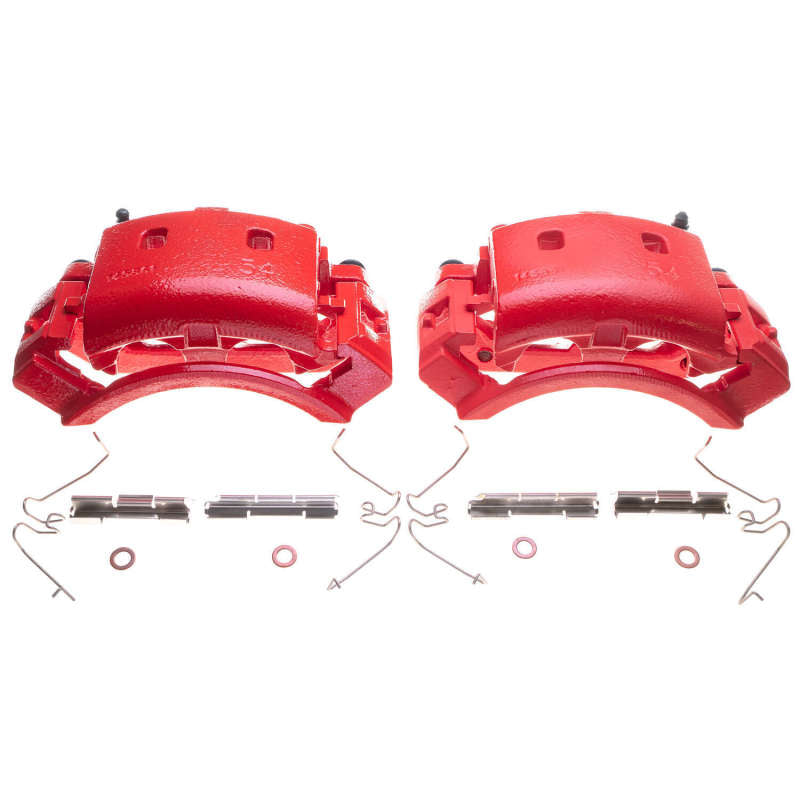 Power Stop 04-06 Ford E-150 Front Red Calipers w/Brackets - Pair Brake Calipers - Perf PowerStop