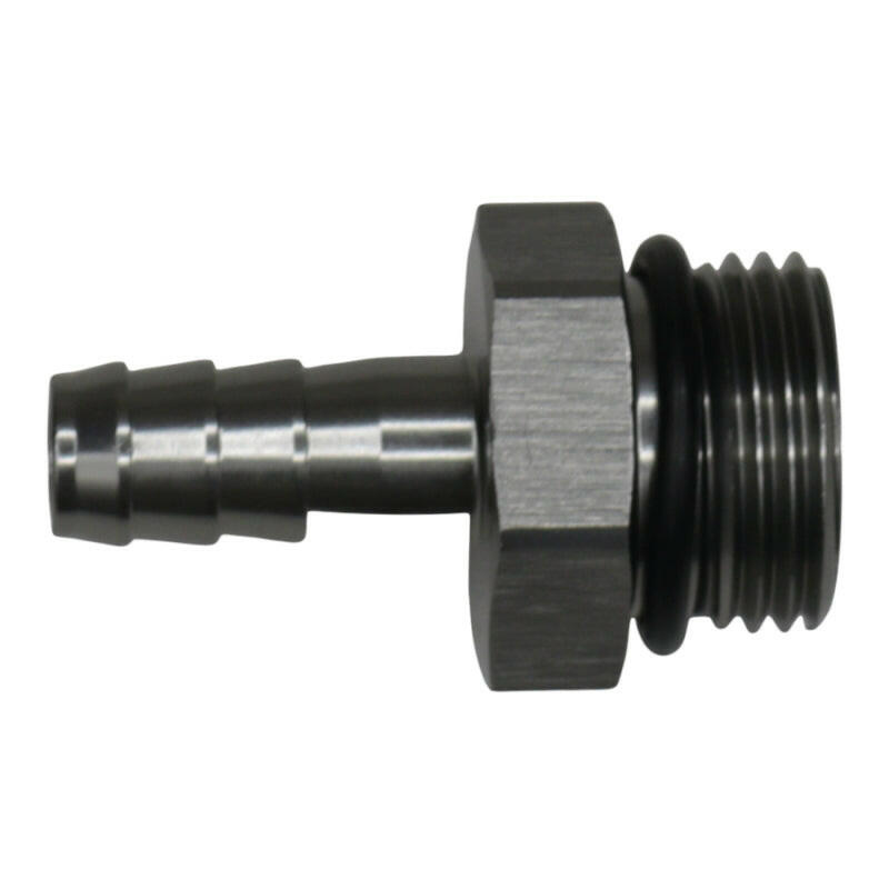 DeatschWerks 10AN ORB Male to 3/8in Male Triple Barb Fitting (Incl O-Ring) - Anodized DW Titanium Fittings DeatschWerks