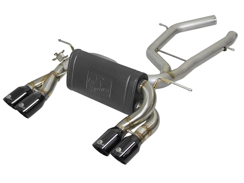 aFe MACH Force-Xp 2-1/2in SS Axle Back Exhaust w/Black Tips 15+ BMW M3/M4 (F80/F82) L6 3.0L (tt) S55 Axle Back aFe