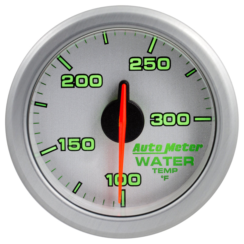 Autometer Airdrive 2-1/6in Water Temperature Gauge 100-300 Degrees F - Silver Gauges AutoMeter