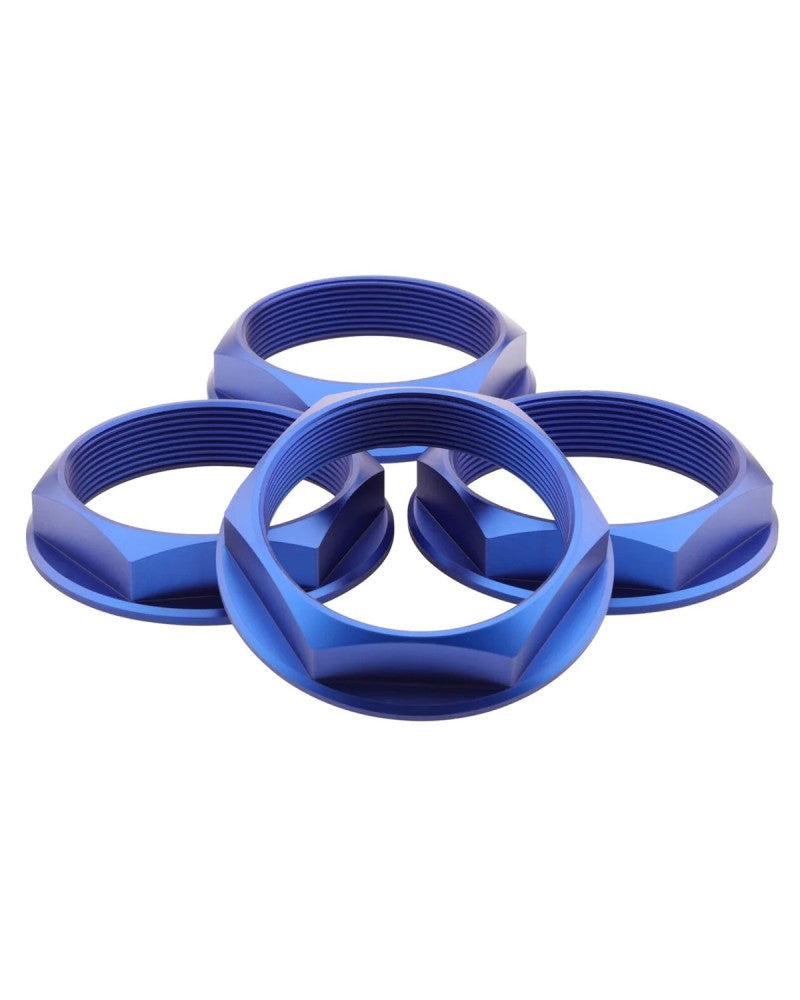 fifteen52 Super Touring Nut V2 - Anodized Blue w/ Satin Clear - Set of 4 Wheel Center Caps fifteen52