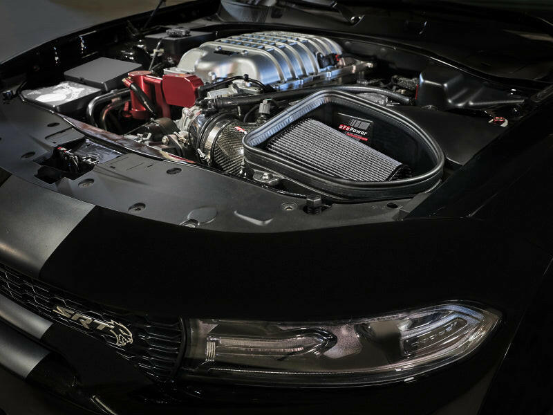 aFe Dodge Charger SRT Hellcat Redeye 21-23 V8-6.2L Track Series Stage-2 Carbon Fiber Intake System Cold Air Intakes aFe