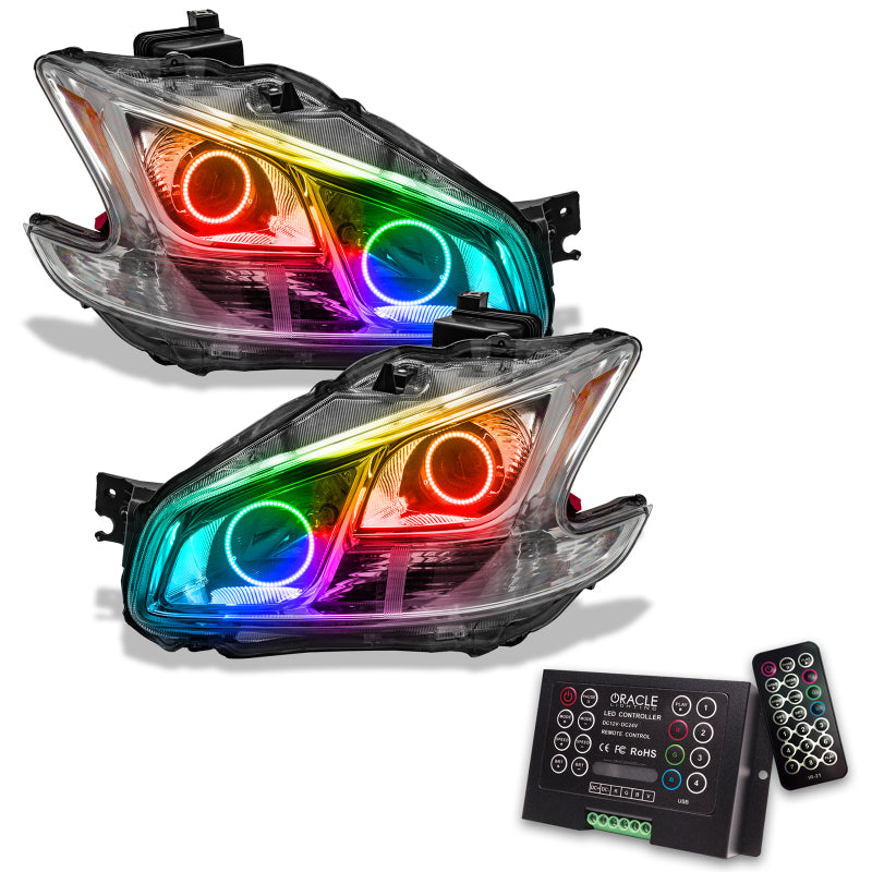 Oracle 09-13 Nissan Maxima SMD HL (Non-HID)-Chrome - ColorSHIFT w/ 2.0 Controller Headlights ORACLE Lighting