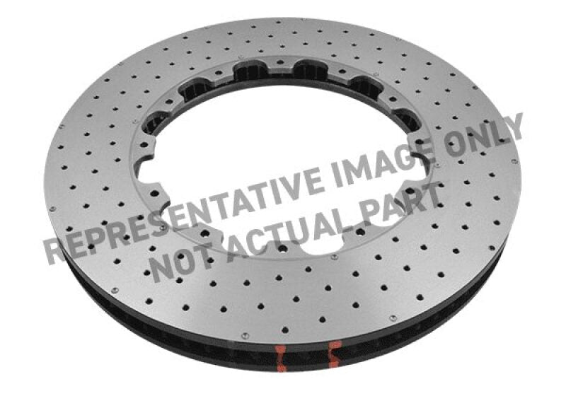 DBA 2008 Porsche Cayenne Front 5000 Series Drilled Ring Brake Rotors - 2 Piece DBA