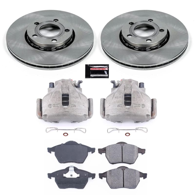 Power Stop 96-98 Audi A4 Front Autospecialty Brake Kit w/Calipers Brake Kits - OE PowerStop