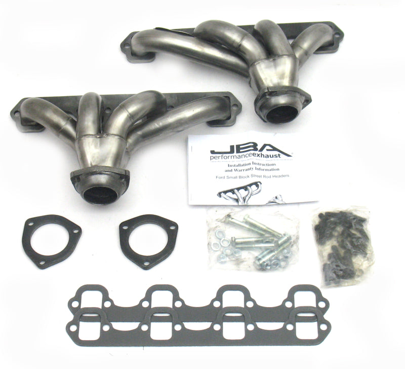 JBA Ford 260-351W SBF 1-5/8in Primary Raw 409SS Tight Tuck Header Headers & Manifolds JBA