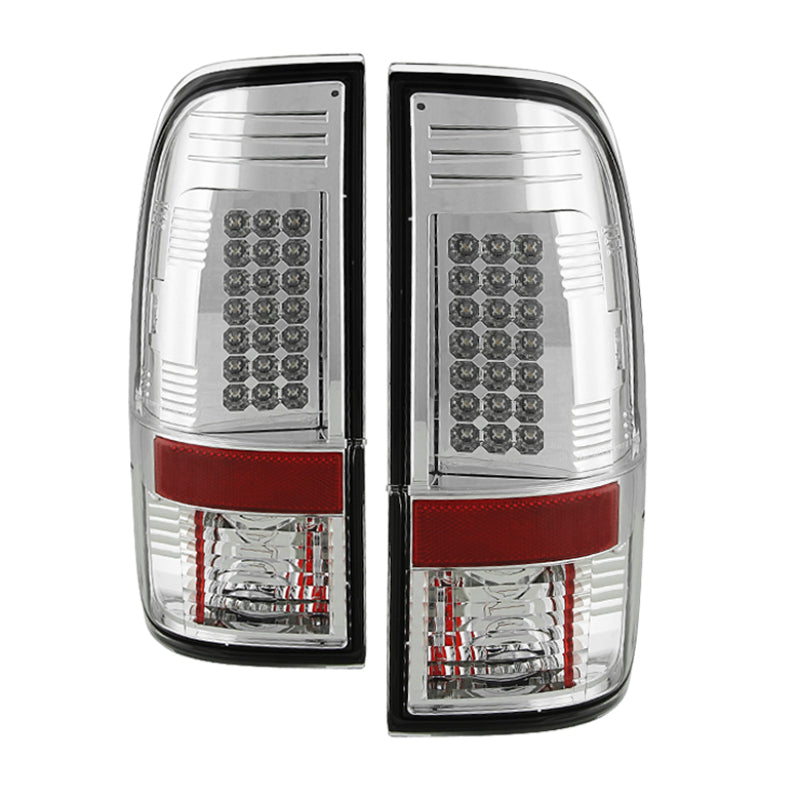 Spyder Ford Super Duty 08-15 LED Tail Lights Chrome ALT-YD-FS07-LED-C Tail Lights SPYDER