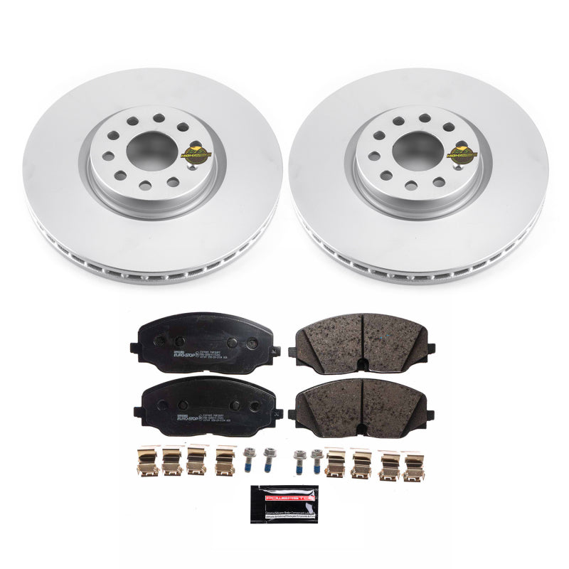 Power Stop 18-20 Volkswagen Atlas Front Euro-Stop Brake Kit Brake Kits - OE PowerStop