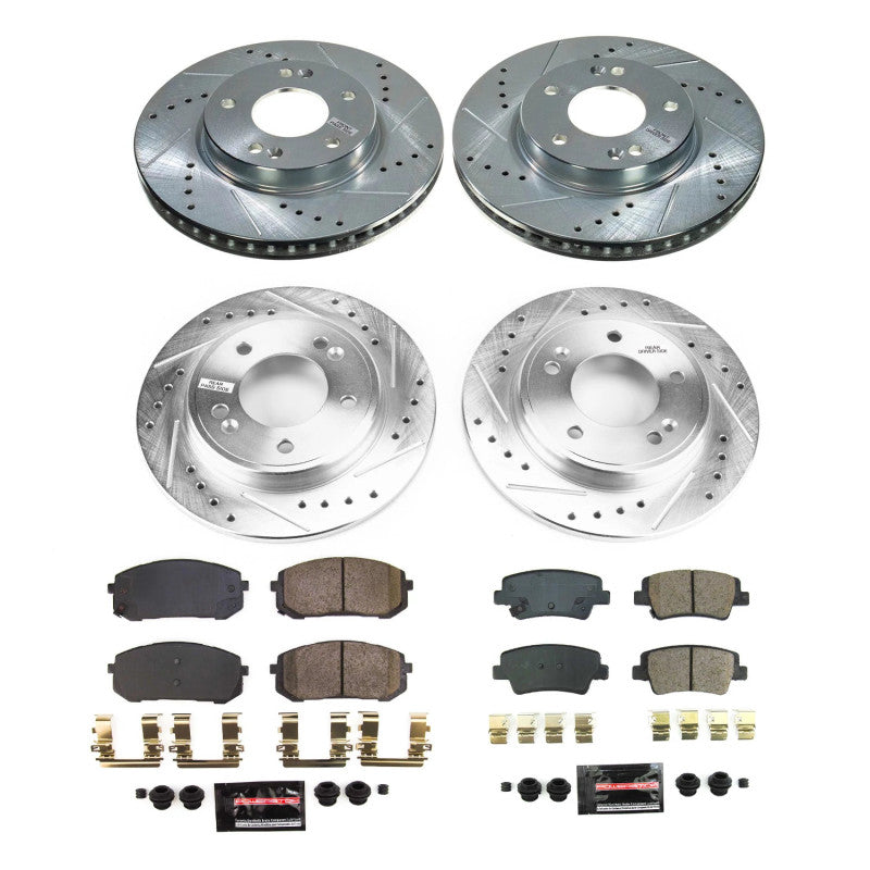 Power Stop 21-22 Hyundai Elantra Front & Rear Z23 Evolution Brake Kit Brake Kits - Performance D&S PowerStop