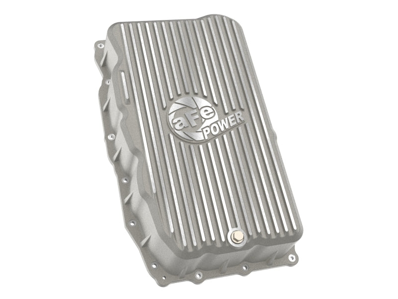 aFe 20-26 GM Trucks L6 3.0L Transmission Pan - Raw / Machined Fins Diff Covers aFe