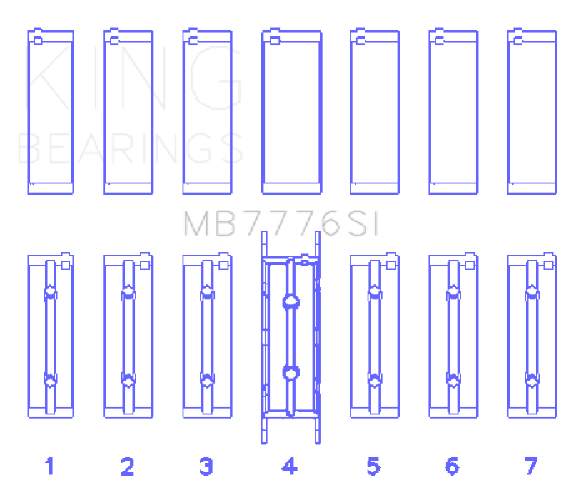 King Engine Bearings BMW N55B30A/N53B30A/N52B30A Main Bearing Set - Size +0.25mm Bearings King Engine Bearings