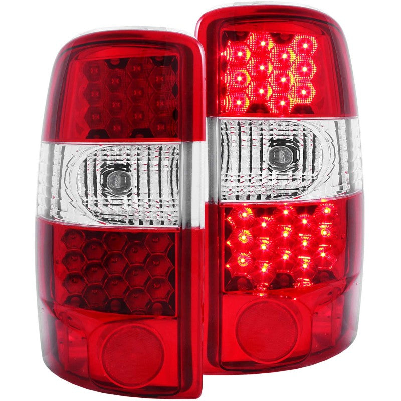 ANZO 2000-2006 Chevrolet Suburban LED Taillights Red/Clear Tail Lights ANZO
